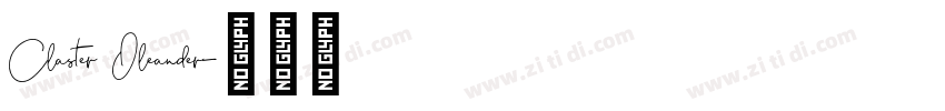 Claster Oleander字体转换